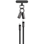 Devia kabel uniwersalna smycz 2w1 PD USB-C - USB-C 1,2 m 60W czarny