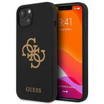 Guess nakładka do iPhone 13 Mini 5,4&quot; GUHCP13SLS4GGBK czarny hard case Silicone 4G Logo