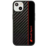 Audi Carbon Fiber Stripe iPhone 14 6,1&quot; schwarz/schwarzes Hardcase AUS-TPUPCIP14-R8/D1-BK