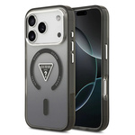 Guess Nakładka Magsafe IML Gradient Case With Print Triangle Logo & Silver Metal Camera Buttons Do iPhone 17 Pro Max Czarna