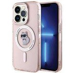 Karl Lagerfeld IML Choupette MagSafe Hülle für iPhone 15 Pro Max – Rosa