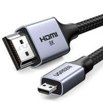 Micro-HDMI-Adapterkabel – HDMI 2.1 8K 2 m Ugreen HD164 – Grau