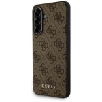 Guess 4G Metal Gold Logo Case für Samsung Galaxy A36 - Braun