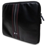 BMW Carbon &amp; Red Stripe sleeve for a 14" laptop - black
