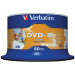 Płyta DVD-R Verbatim 4.7GB 16x AZO do    druku 50szt 43533