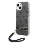 Original Case IPHONE 14 PLUS Guess Hardcase 4G Print Strap (GUOHCP14MH4STK) black
