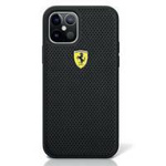 Ferrari FESPEHCP12MBK iPhone 12 Pro / iPhone 12 czarny/black hardcase On Track Perforated