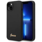 Guess GUHCP14MSLSMK iPhone 14 Plus 6.7 "black / black hard case Silicone Vintage Gold Logo