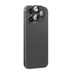 AmazingThing Aviation-Grade Alloy Tempered Glass Lens for iPhone 16 Pro / 16 Pro Max Camera Lens - Black