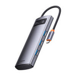 Baseus Metal Gleam Series 4 in 1 HUB Docking Station USB Type C - 4 x USB 3.2 Gen. 1 (WKWG070013)
