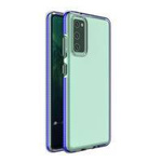 Spring Case pokrowiec żelowe etui z kolorową ramką do Samsung Galaxy A72 4G ciemnoniebieski