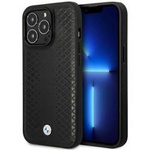 Original Case IPHONE 14 PRO BMW Leather Diamond Pattern MagSafe (BMHMP14L22RFGK) black