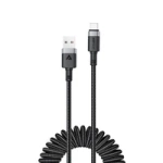 Acefast C14-04 USB-A - USB-C Cable Spring 480Mb/s 3A 1.2m - Black