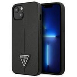 Guess GUHCP13SPSATLK iPhone 13 mini 5,4 "black / black hardcase SaffianoTriangle Logo