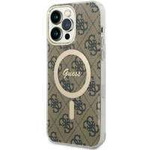 Guess GUHMP14XH4STW iPhone 14 Pro Max 6.7" brown/brown hardcase 4G MagSafe