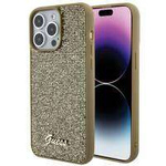 Guess Disco Metal Script case for iPhone 15 Pro Max - gold