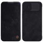 Nillkin Qin Leather Pro Case iPhone 14 Plus Camera Cover Holster Cover Flip Case Black