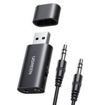 Ugreen transmitter transmitter / receiver Bluetooth 5.0 wireless audio adapter 3.5 mm mini jack black (CM523 60300)