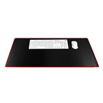 Podkładka pod klawiaturę i mysz dla graczy 900x400x3mm / czarny / obszycie czerwone
