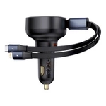 Baseus Enjoyment USB-C car charger with USB-C / Lightning 60W cable - black