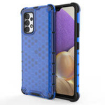 Honeycomb case armored cover with a gel frame for Samsung Galaxy A03s (166.5) blue