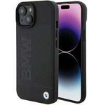 BMW Leather Hot Stamp case for iPhone 15 - black