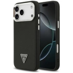 Guess Grained Triangle Logo MagSafe case for iPhone 17 Pro Max - black