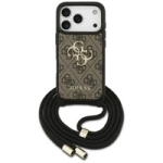 Guess 4G Big Logo Cord Stap Crossbody Case for iPhone 17 Pro - Brown