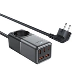 Acefast Z2 GaN 75W PD desktop charger 3x USB-C 2x USB-A - black and gray