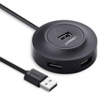 UGREEN CR106 Hub Adapter 4in1, 4xUSB, 1m (black)
