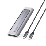 Przenośna kieszeń dyskowa M.2 NVMe/SATA SSD USB-C 3.2 - szara