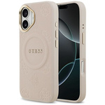 GUESS futerał do IPHONE 17 kompatybilny z MagSafe GUHMP17SPSAMSECP (PU W/ Peony Hot Stamp) różowy