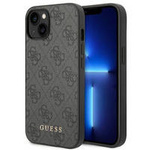 Guess GUHCP14SG4GFGR iPhone 14 6.1 &quot;gray / gray hard case 4G Metal Gold Logo