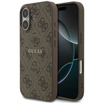 GUESS futerał do IPHONE 17 kompatybilny z MagSafe GUHMP17SG4GFRW (PU 4G Ring Classic Logo) brązowy