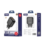 JELLICO wall charger C32 18W 1xUSB QC3.0 Black