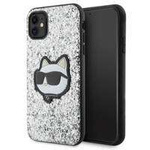 Karl Lagerfeld KLHCN61G2CPS iPhone 11 / Xr 6.1&quot; silver/silver hardcase Glitter Choupette Patch