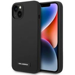 Original Case IPHONE 14 PLUS Karl Lagerfeld Hardcase Silicone Plaque Magsafe black