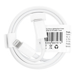 Kabel Typ C do iPhone Lightning 8-pin Power Delivery PD18W 2A C973 biały 1 metr
