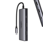 6in1 Adapter UGREEN CM498 USB-C to 2x USB-A 3.0, USB-C 3.0, 2xHDMI, PD