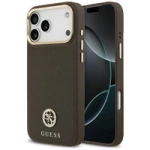 Guess Grained Strass Logo MagSafe Case for iPhone 17 Pro Max - Brown