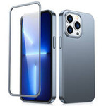 Joyroom 360 Full Case front and back cover for iPhone 13 Pro Max + tempered glass screen protector grey (JR-BP928 tranish)