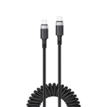 Acefast C14-03 USB-C - USB-C Spring Cable 480Mb/s 3A 1.2m - Black