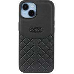Audi Genuine Leather iPhone 14 6.1" black/black hardcase AU-TPUPPCIP14-Q8/D1-BK