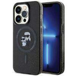 Karl Lagerfeld Karl&amp;Choupette Glitter MagSafe case for iPhone 15 Pro - black