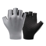 Rockbros Breathable Short Finger Cycling Gloves Size: M - Grey