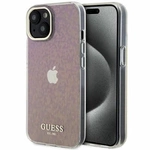 Guess GUHCP15SHDECMP iPhone 15 6.1&quot; pink/pink hardcase IML Faceted Mirror Disco Iridescent