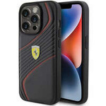 Ferrari Twist Metal Logo case for iPhone 15 Pro - black