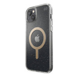 Speck Presidio Perfect-Clear with Glitter + MagSafe - Etui iPhone 14 Plus z powłoką MICROBAN (Clear / Gold Glitter)
