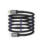 Maxlife kabel magnetyczny MXUC-11 USB-C - Lightning 1,0 m 27W czarny nylonowy