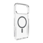 Puro Lite Mag TPU+PC Case Compatible with MagSafe for iPhone 17 Pro - Transparent with Gray Ring